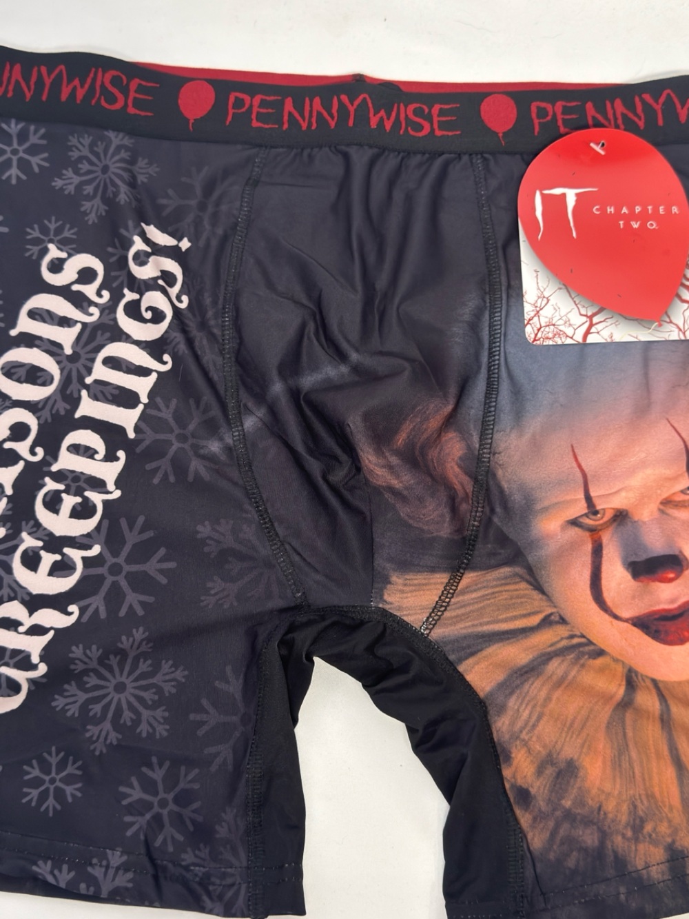 Pennywise IT Movie Men’s Holiday Boxer Briefs Underwear XL